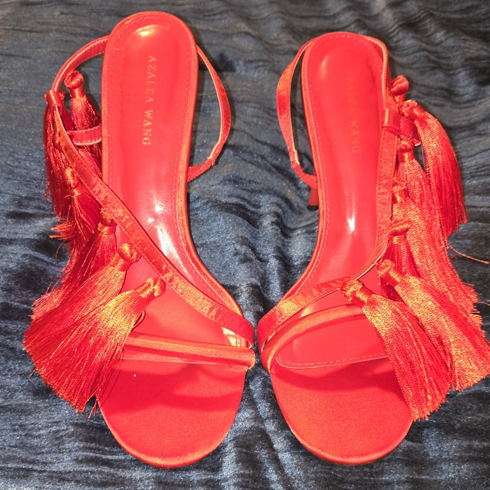 Red Tassel Sandals